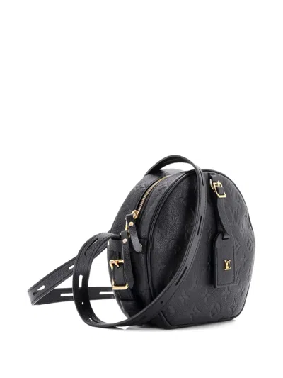 Pre-owned Louis Vuitton Boite Chapeau Souple Bag Monogram Empreinte Leather Mm Crossbody Bag In Black