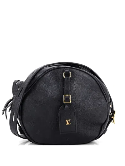 Pre-owned Louis Vuitton Boite Chapeau Souple Bag Monogram Empreinte Leather Mm Crossbody Bag In Black