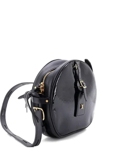 Pre-owned Louis Vuitton Boite Chapeau Souple Bag Monogram Vernis Mm Crossbody Bag In Black