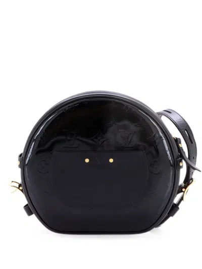 Pre-owned Louis Vuitton Boite Chapeau Souple Bag Monogram Vernis Mm Crossbody Bag In Black