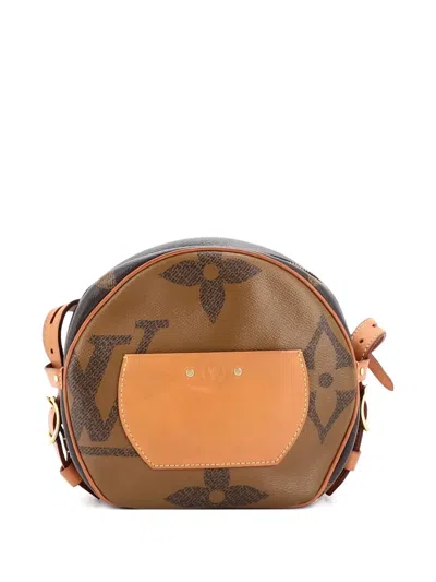 Pre-owned Louis Vuitton Boite Chapeau Souple Bag Reverse Monogram Giant Shoulder Bag In Brown