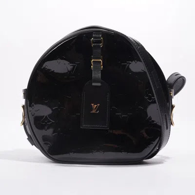 Pre-owned Louis Vuitton Boite Chapeau Souple Bag Vernis Leather Shoulder Bag In Black
