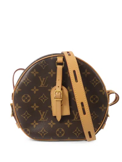 Pre-owned Louis Vuitton Boite Chapeau Souple Monogram Cross Body Bag In Brown