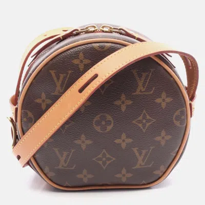 Pre-owned Louis Vuitton Boîte Chapeau Souple Pm Monogram Canvas Shoulder Bag In Brown