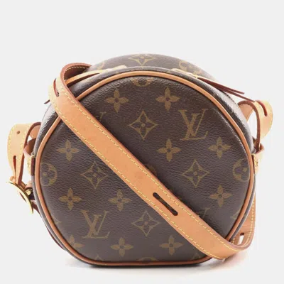 Pre-owned Louis Vuitton Boite Chapeau Souple Pm Monogram Shoulder Bag Coated Canvas Leather Brown