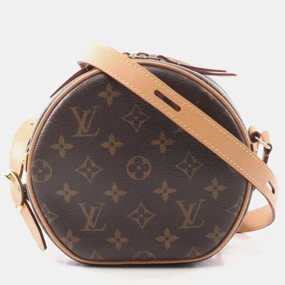 Pre-owned Louis Vuitton Boite Chapeau Souple Pm Shoulder Bag Coated Canvas Leather Monogram Brown