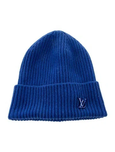 Pre-owned Louis Vuitton Bonnet Lv Ahead Cashmere Beanie Hat In Blue