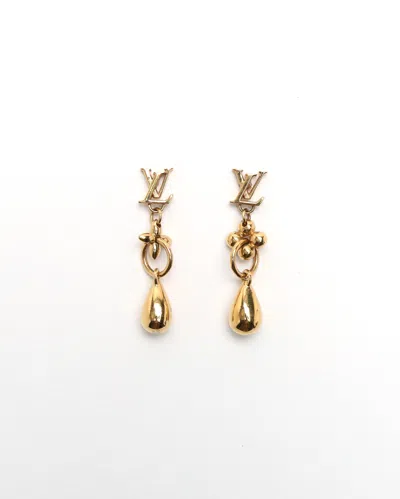 Pre-owned Louis Vuitton Bookle Dreille Pus Flower Earrings