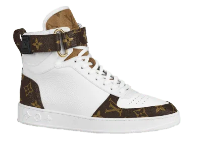 Pre-owned Louis Vuitton Boombox Monogram (women's) Sneakers In White/brown