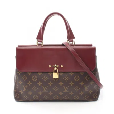 Pre-owned Louis Vuitton Bordeaux Brown Raisin Pvc Coated Canvas Leather Tote Bag ()