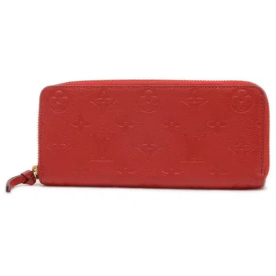 Pre-owned Louis Vuitton Bordeaux Cerise Monogram Empreinte Long Wallet (bi-fold) ()