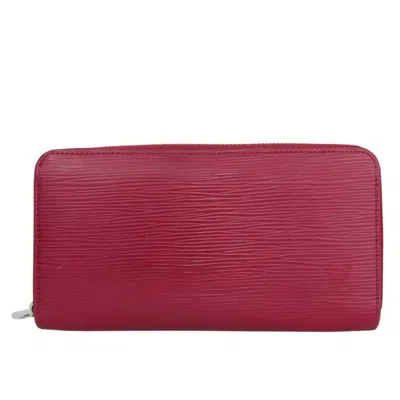 Pre-owned Louis Vuitton Bordeaux Fuchsia Epi Leather Long Wallet (bi-fold) ()