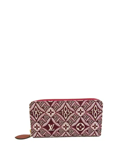 Pre-owned Louis Vuitton Bordeaux Jacquard Bi-fold Wallet (authentic Pre-loved)