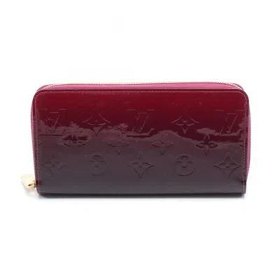 Pre-owned Louis Vuitton Bordeaux Rouge Monogram Vernis Long Wallet (bi-fold) () In Multi