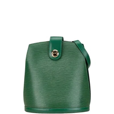 Pre-owned Louis Vuitton Borneo Green Leather Shoulder Bag ()