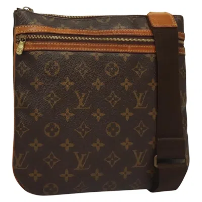 Pre-owned Louis Vuitton Bosphore Brown Canvas, Leather Shoulder Bag ()