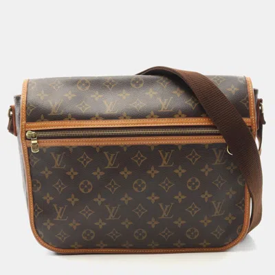 Pre-owned Louis Vuitton Messenger Gm Bosphore Monogram In Brown
