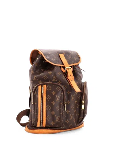 Pre-owned Louis Vuitton Bosphore Monogram Canvas Backpack In Brown