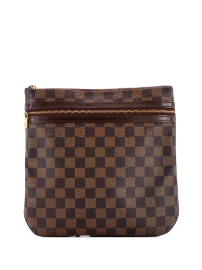Pre-owned Louis Vuitton Bosphore Pochette Damier Crossbody Bag In Brown