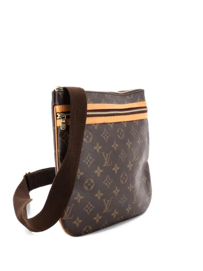 Pre-owned Louis Vuitton Bosphore Pochette Monogram Canvas Crossbody Bag In Brown