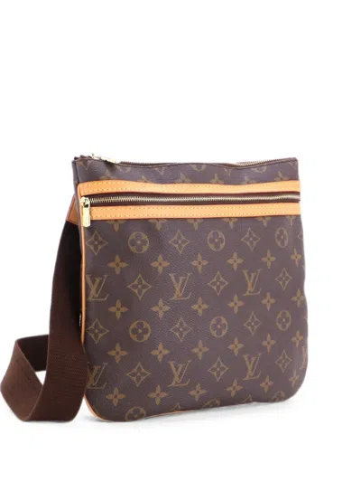 Pre-owned Louis Vuitton Bosphore Pochette Monogram Canvas Crossbody Bag In Brown