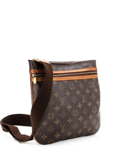 Pre-owned Louis Vuitton Bosphore Pochette Monogram Canvas Crossbody Bag In Brown