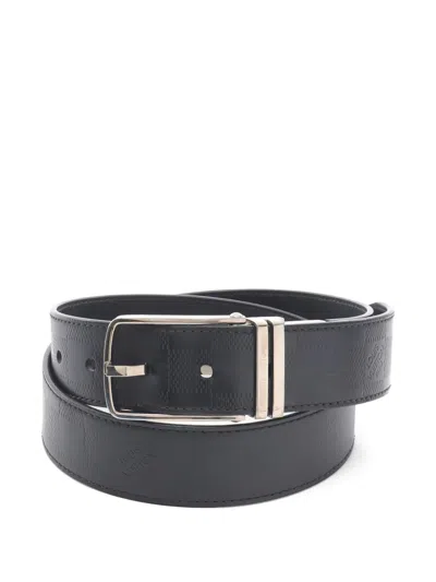 Pre-owned Louis Vuitton Boston Damier Infini Belt In Black