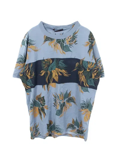 Pre-owned Louis Vuitton Botanical-print T-shirt In Blue