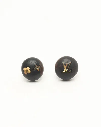 Pre-owned Louis Vuitton Boucle De Reuil Puce Sylvania Earrings In Brown