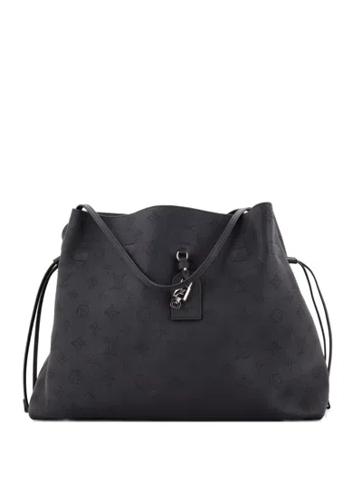 Pre-owned Louis Vuitton Boundless Handbag Mahina Leather Shoulder Bag In Black