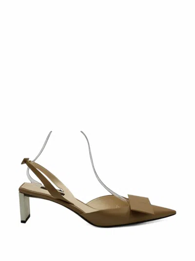 Pre-owned Louis Vuitton Bow D'orsay Sandals In Neutrals
