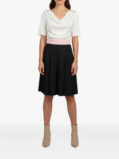 Pre-owned Louis Vuitton Bow-detail Cowl-neck Mini Dress In Black
