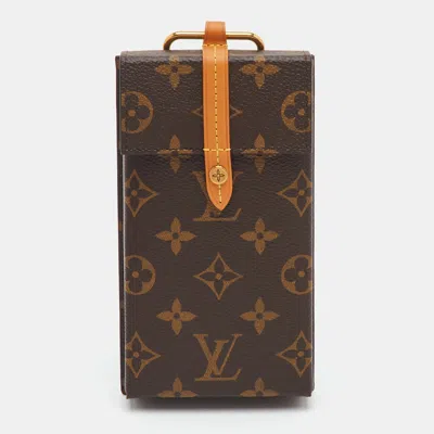 Pre-owned Louis Vuitton Box Monogram Canvas Phone Case In Brown