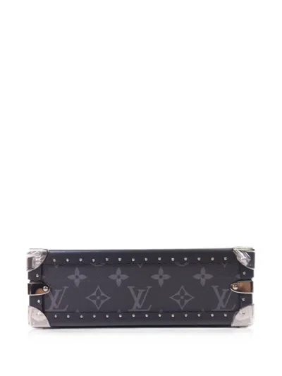 Pre-owned Louis Vuitton Box Monogram Eclipse Shoulder Bag In Black