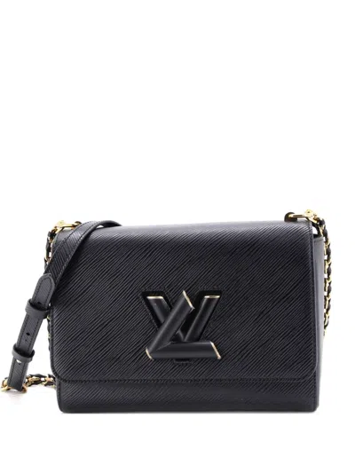 Pre-owned Louis Vuitton Braided Chain Twist Bag Epi Leather Mm Crossbody Bag In Black