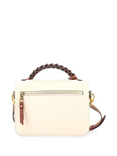 Pre-owned Louis Vuitton Braided Handle Pochette Metis Monogram Empreinte Leather Crossbody Bag In Neutral