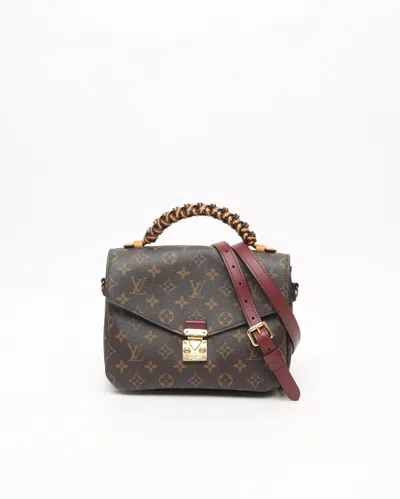 Pre-owned Louis Vuitton Braided Monogram Pochette Métis Bag