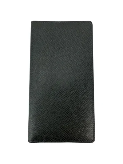 Pre-owned Louis Vuitton Brazza Bi-fold Wallet In Gray