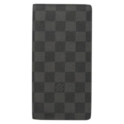 Pre-owned Louis Vuitton Brazza Black Canvas Wallet  ()