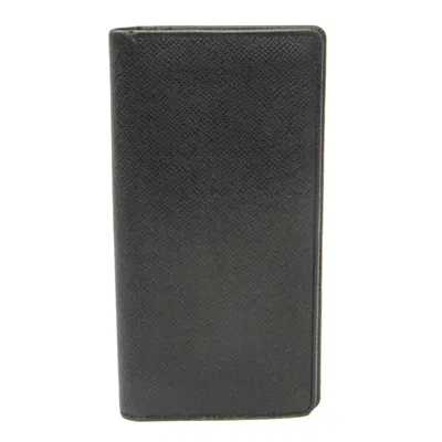 Pre-owned Louis Vuitton Brazza Black Leather Wallet  ()