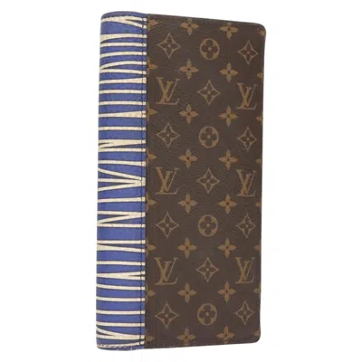 Pre-owned Louis Vuitton Brazza Brown Canvas Wallet  ()