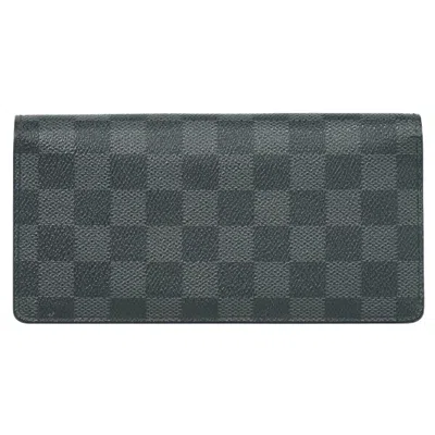 Pre-owned Louis Vuitton Brazza Canvas Wallet () In Black