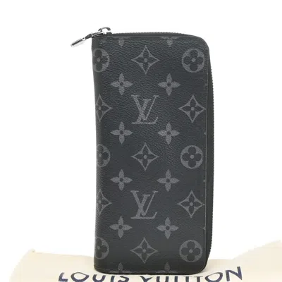Pre-owned Louis Vuitton Brazza Canvas Wallet () In Black