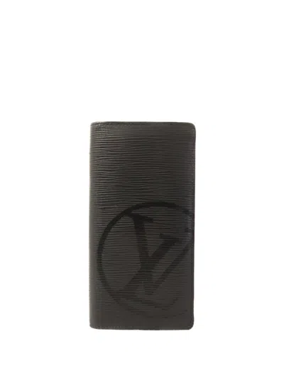Pre-owned Louis Vuitton Brazza Epi Wallet In Black