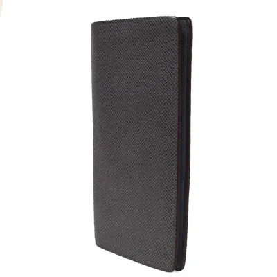 Pre-owned Louis Vuitton Brazza Grey Leather Wallet  ()