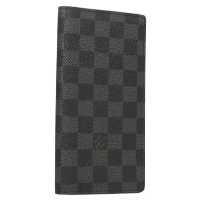Pre-owned Louis Vuitton Brazza Long Bifold Wallet Damier Gray Canvas Wallets Accessory ()
