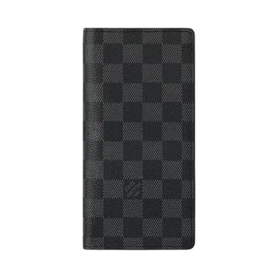 Pre-owned Louis Vuitton Brazza Wallet 'black Damier Graphite Canvas' | Men's Size Onesize