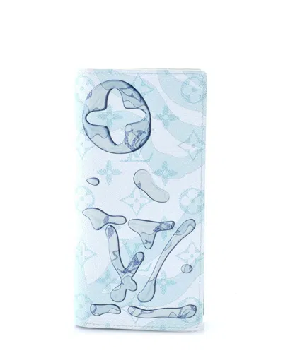 Pre-owned Louis Vuitton Brazza Wallet Limited Edition Aquagarden Monogram Canvas (authentic Pre-loved)