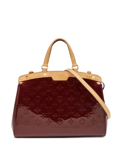 Pre-owned Louis Vuitton Brea Mm Tote Bag In Red