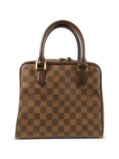 Pre-owned Louis Vuitton Brera Damier Ebene Tote Bag In Brown